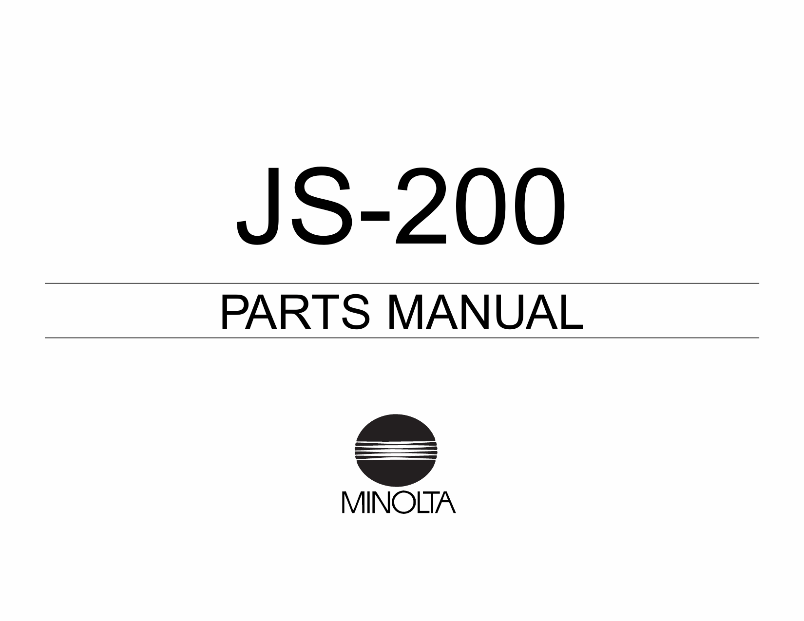 Konica-Minolta Options JS-200 Parts Manual-1